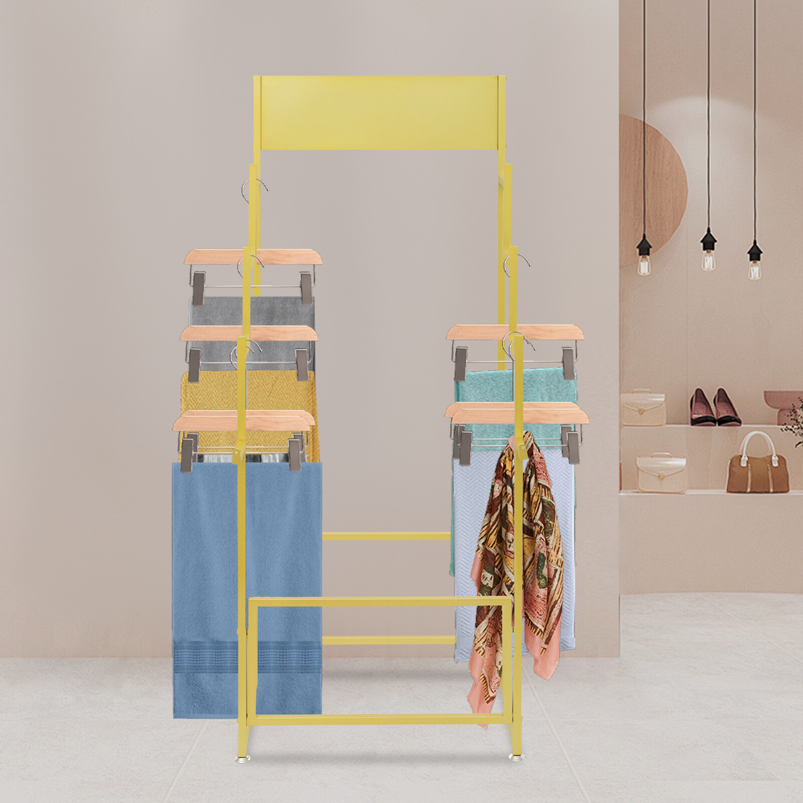 Carpet Display Rack Floor Standing Carpet Display Stand Commercial Organizer New