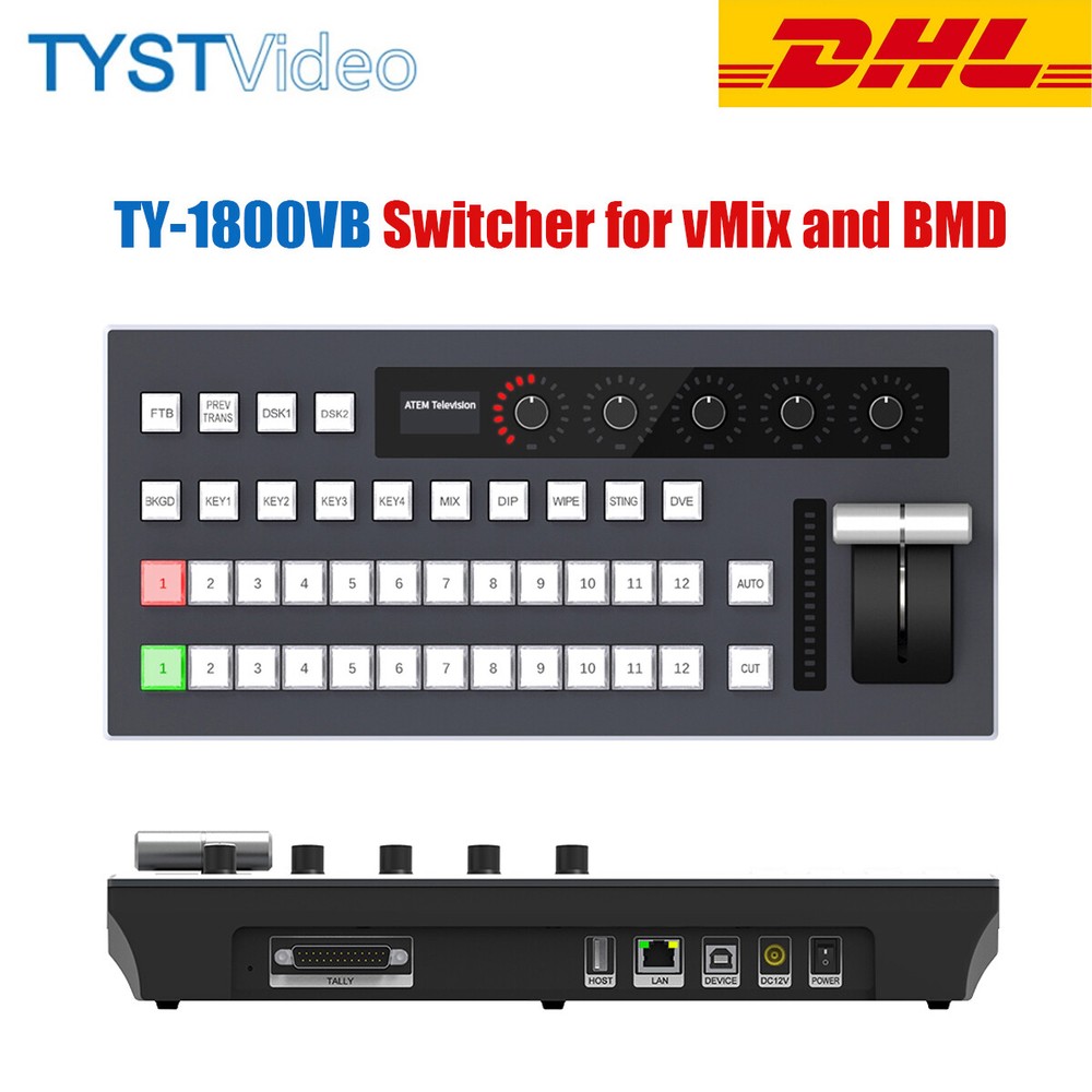 TYST TY-1800VB vMix Video Switcher Panel Compatible with Blackmagic Design BMD