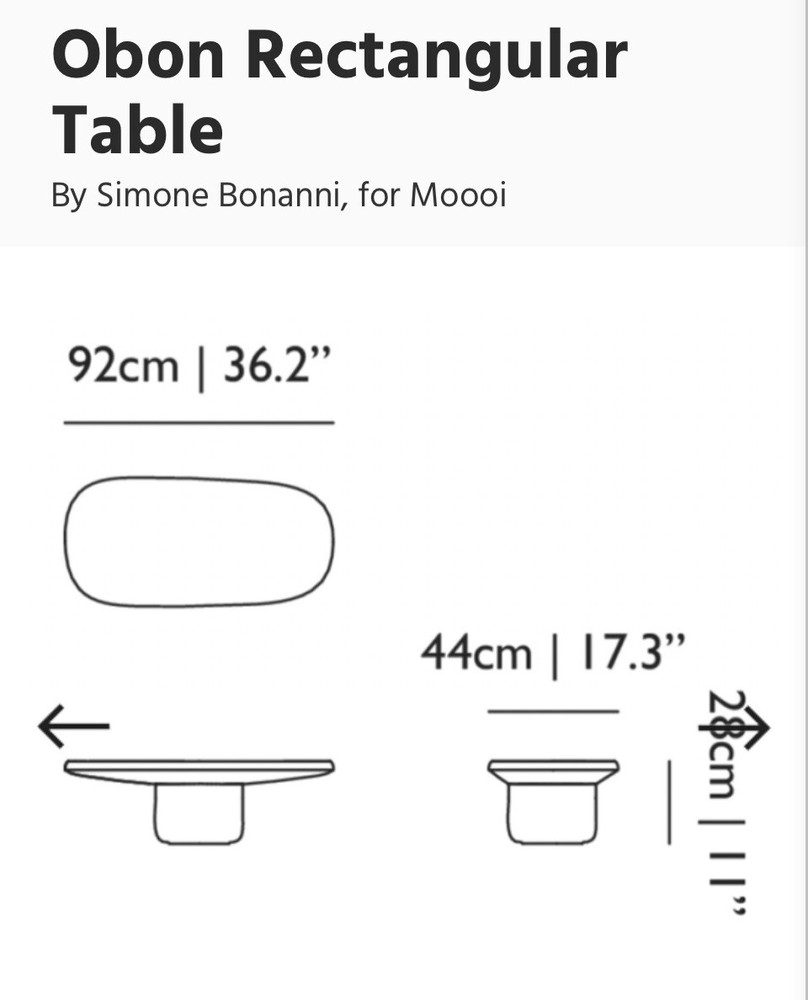 Obon Rectangular Table by Simone Bonnani for Mooi Terracota