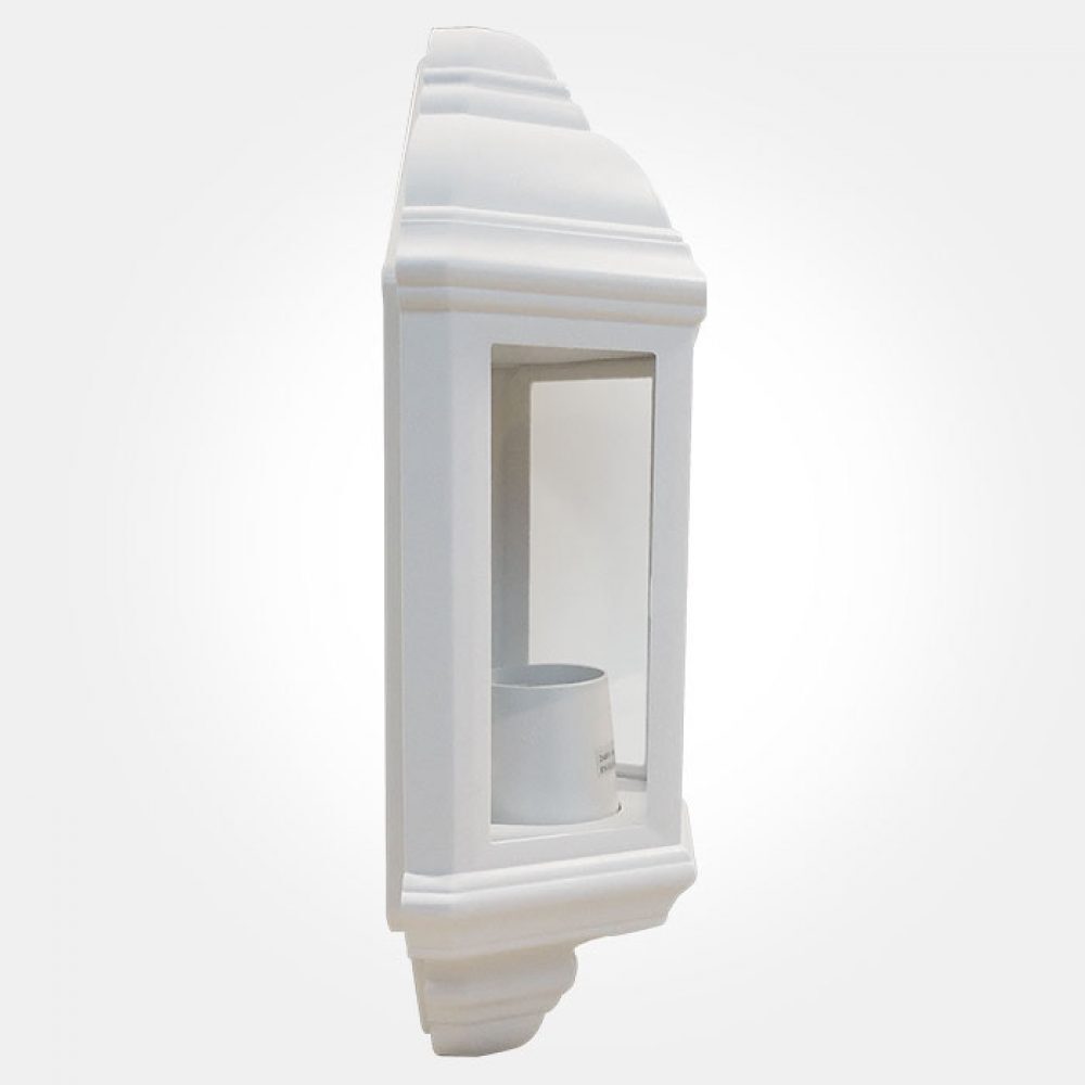 60W Max Polycarbonate Half Lantern - White