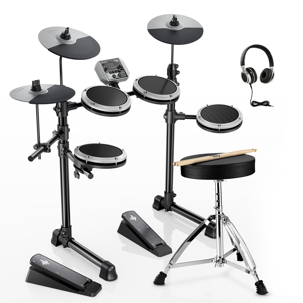 🥁Donner DED-80 Electric Drum Set Electronic Drum Kit With Headphone Throne