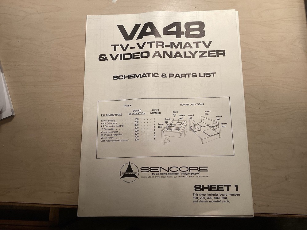 Sencore VA 48 Video Analyzer