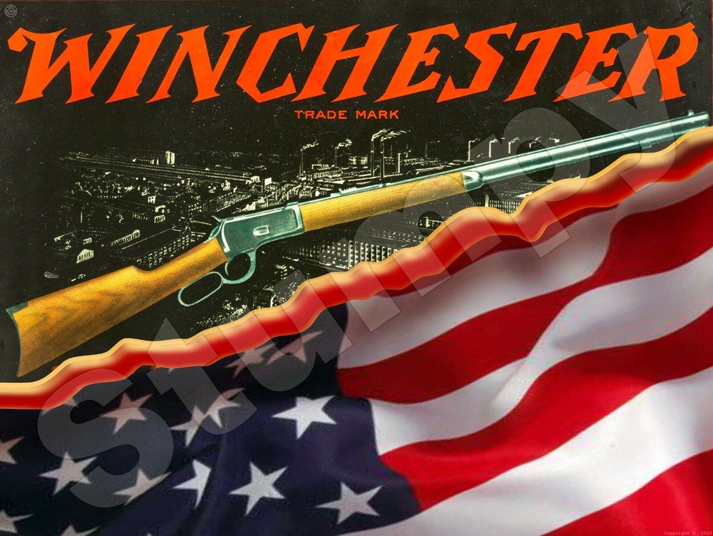 Winchester Flag   Metal Sign 9" x 12" or 12" x 16"