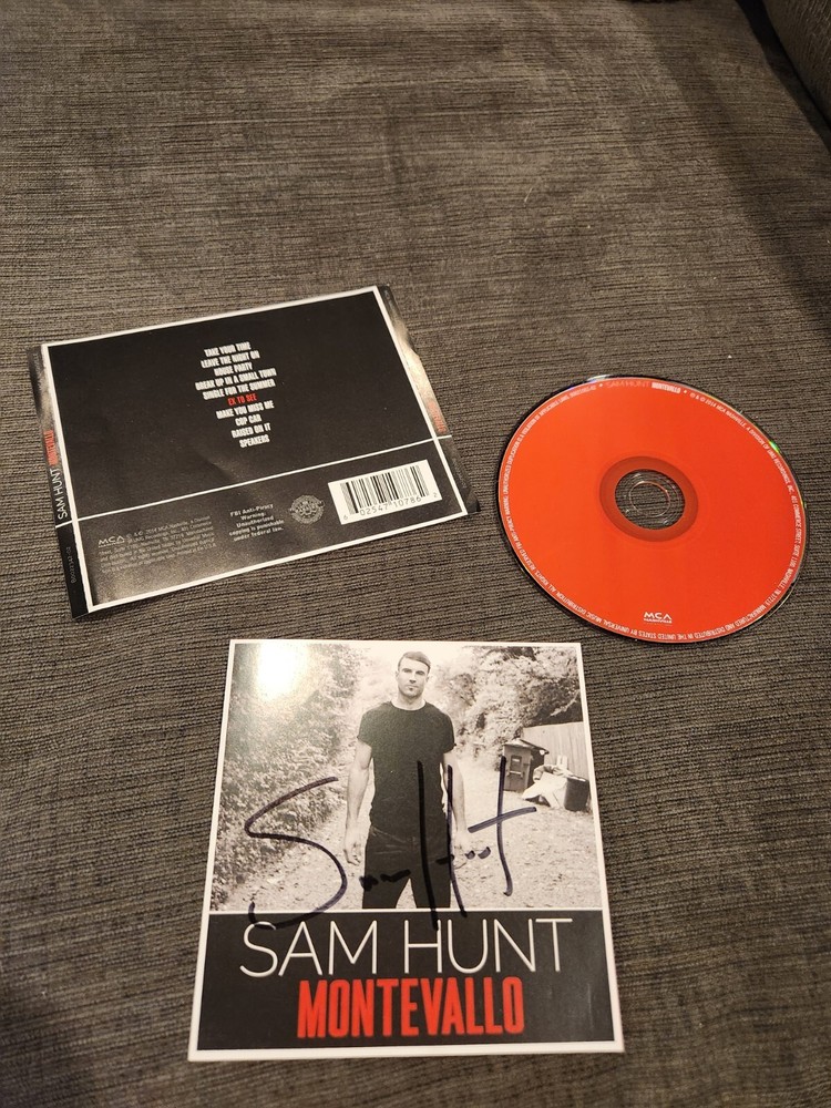 SAM HUNT - MONTEVALLO - SIGNED CD FROM 2014 - RARE - FROM OFFICIAL WEBSITE