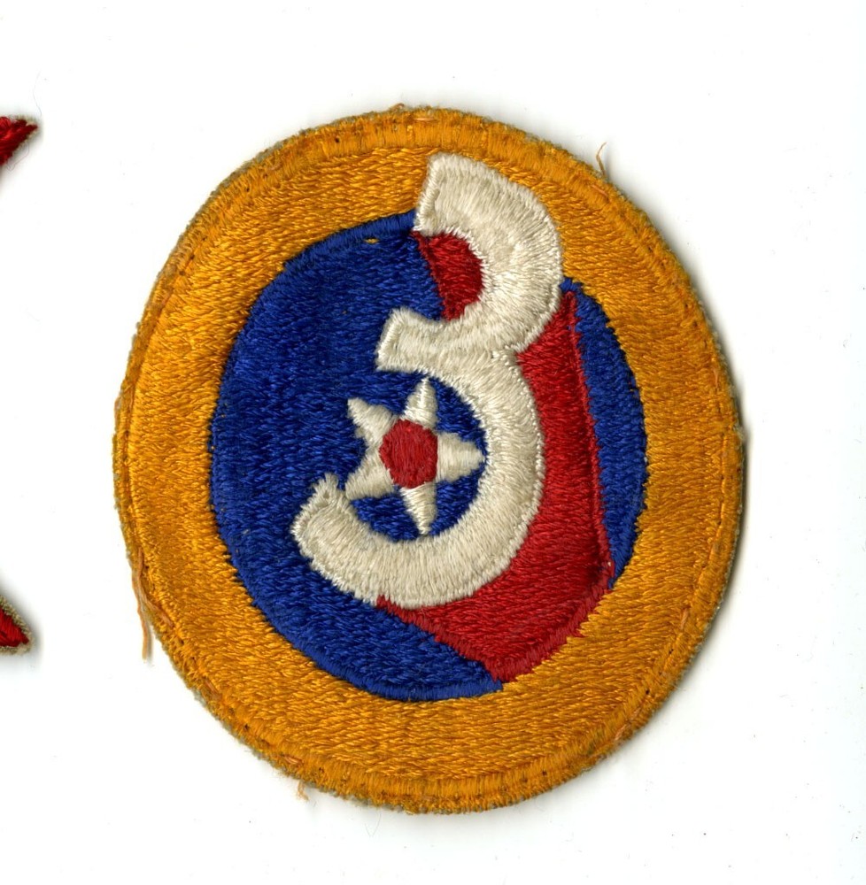 3rd Air Force Patch White Back WWII Vintage Florida Antisubmarine