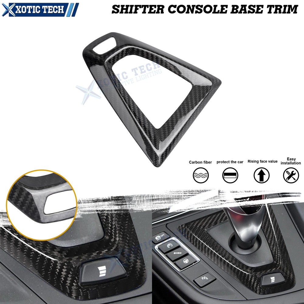 Carbon Fiber Center Shifter Console Base Trim For BMW F80 F82 F83 M3 M4 M-DCT