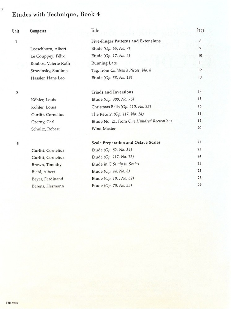 Etudes with Technique, Book 4