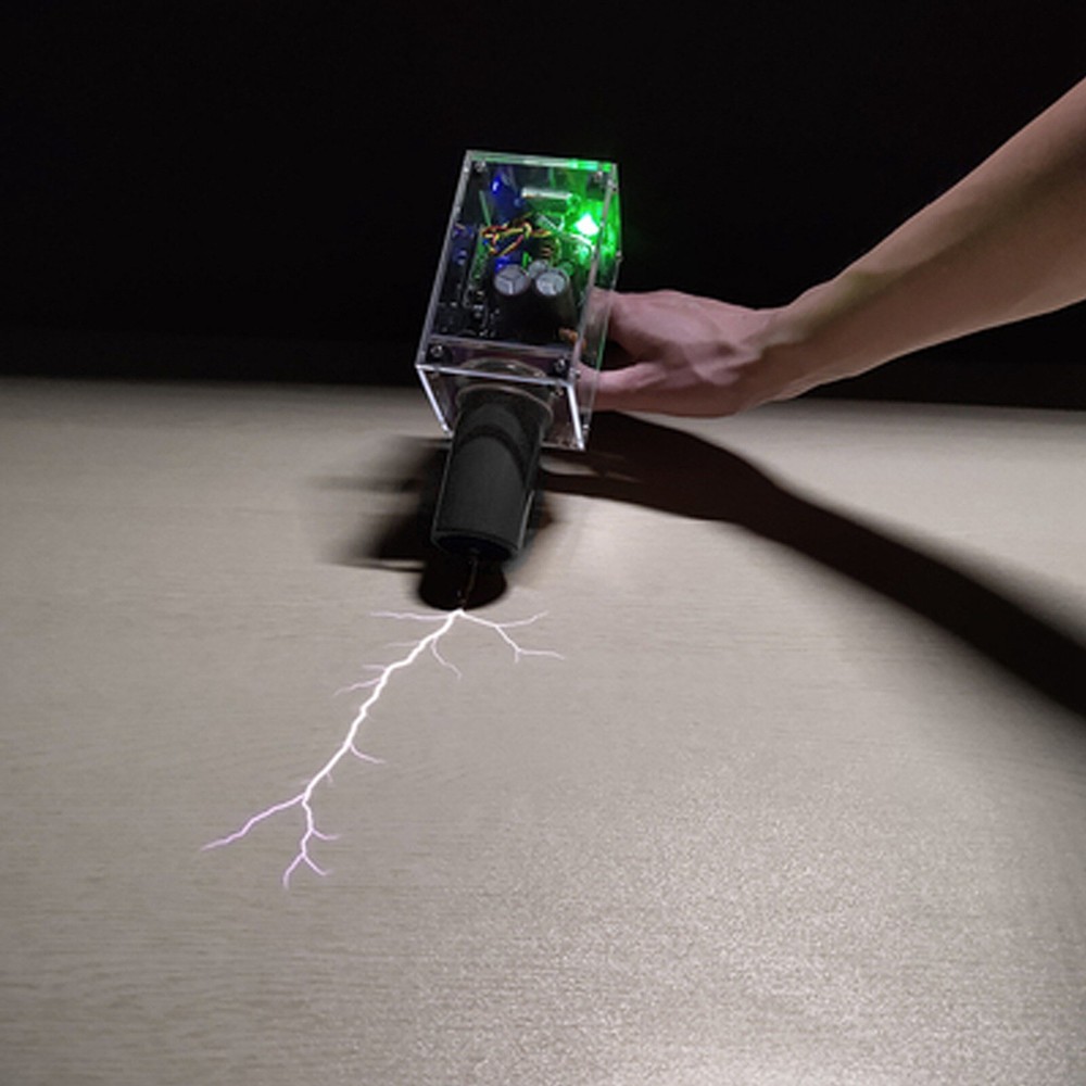 Electromagnetic Pulse Generator Trigger Handheld Tesla Coil Artificial Lightning