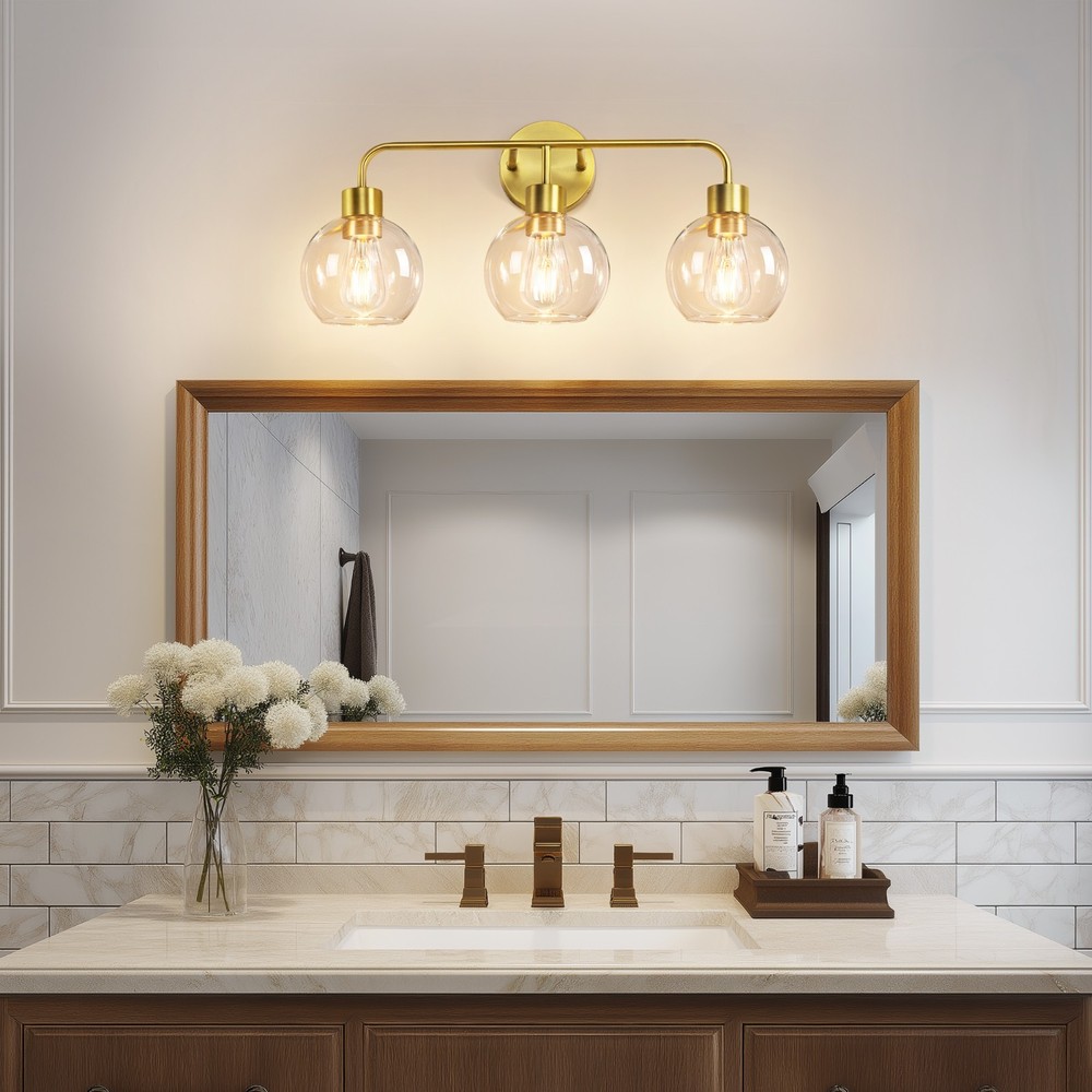 EDISHINE 3-Light Dimmable Vanity Light,With all the mounting hardware, dimmable