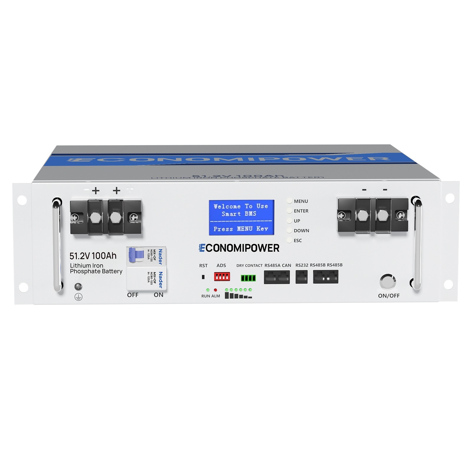 51.2V 48V LiFePO4 Lithium Battery 100Ah 200Ah 300Ah BMS For Home Solar Storage