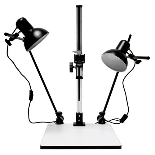 28" Inch High Copy Macro Stand 15.57"x 19"inch Base,Quick Release Mount + Lights