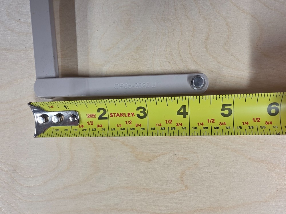 GU Casement Operator Split Arm { Right Hand } White - With Folding Crank Handle