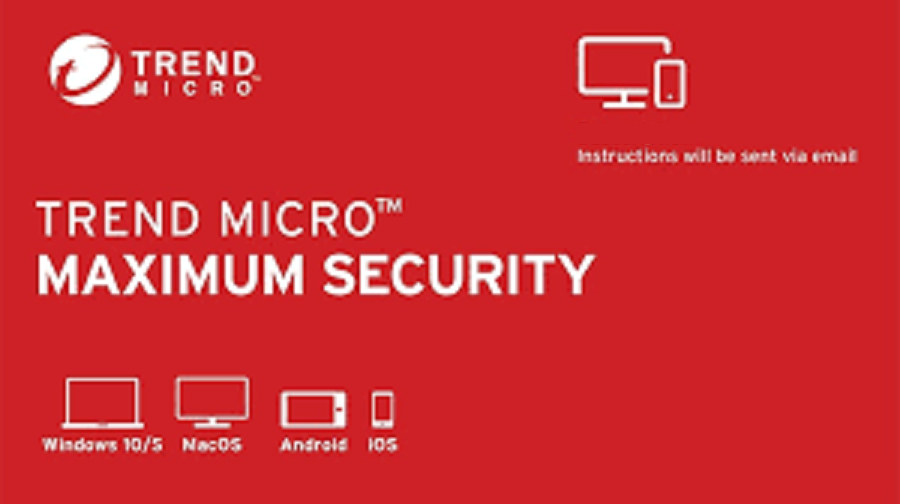 TREND MICRO MAXlMUM, ANTlVlRUS, lNTERNET Security for 1-3 Years and 1-5 Devices
