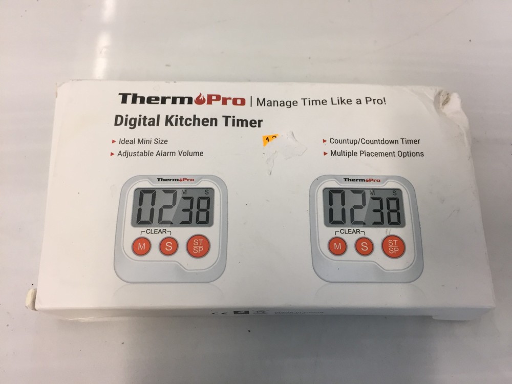 ThermoPro TM03W-2 Digital Kitchen Timer 2-Pack