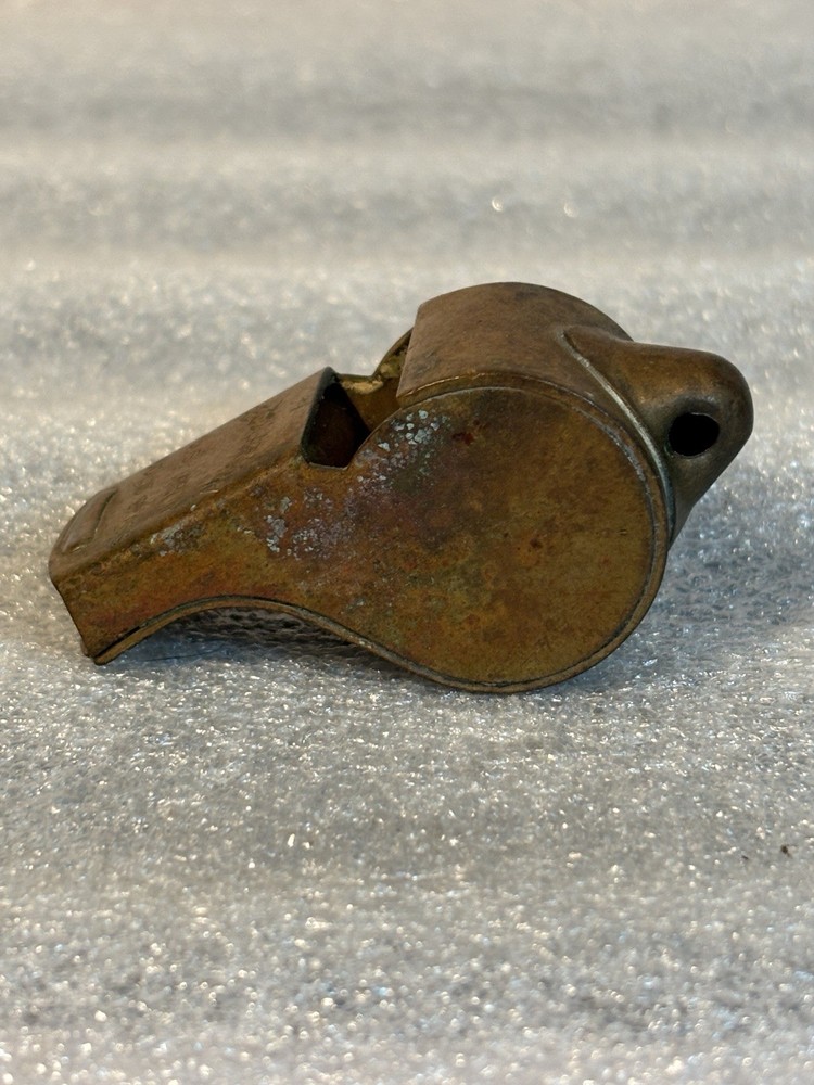 Vintage U. S. Army Regulation Solid Brass Whistle with Cork Ball