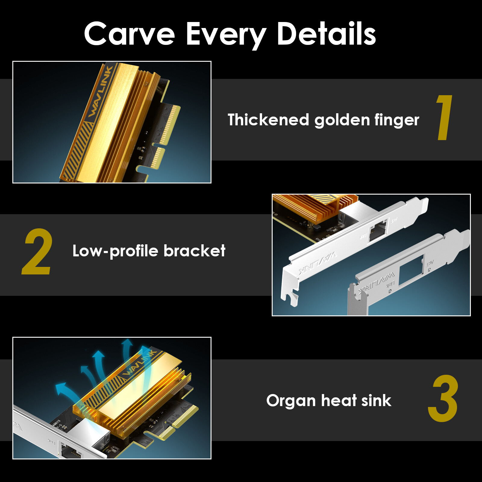 PCIe to 10G RJ45 Adapter 10G Base-T PCIe Network Card for Windows 11/10 & Linux