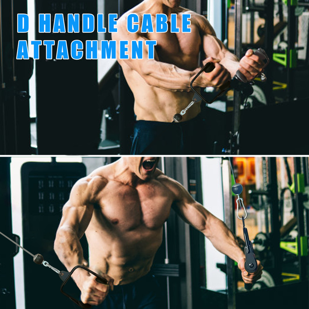 D Style LAT Pull Down Bar for Cable Machine Tricep Workout Cable Attachments