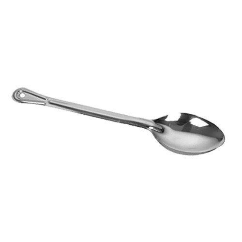 Thunder Group SLSBA311 15" Stainless Steel Solid Flat Handle Basting Spoon