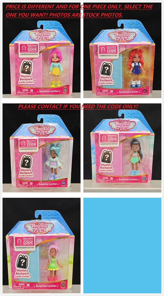 * YOU CHOOSE* Royale High Surprise Locker Series 1 Doll & CODE Mystery Backpack