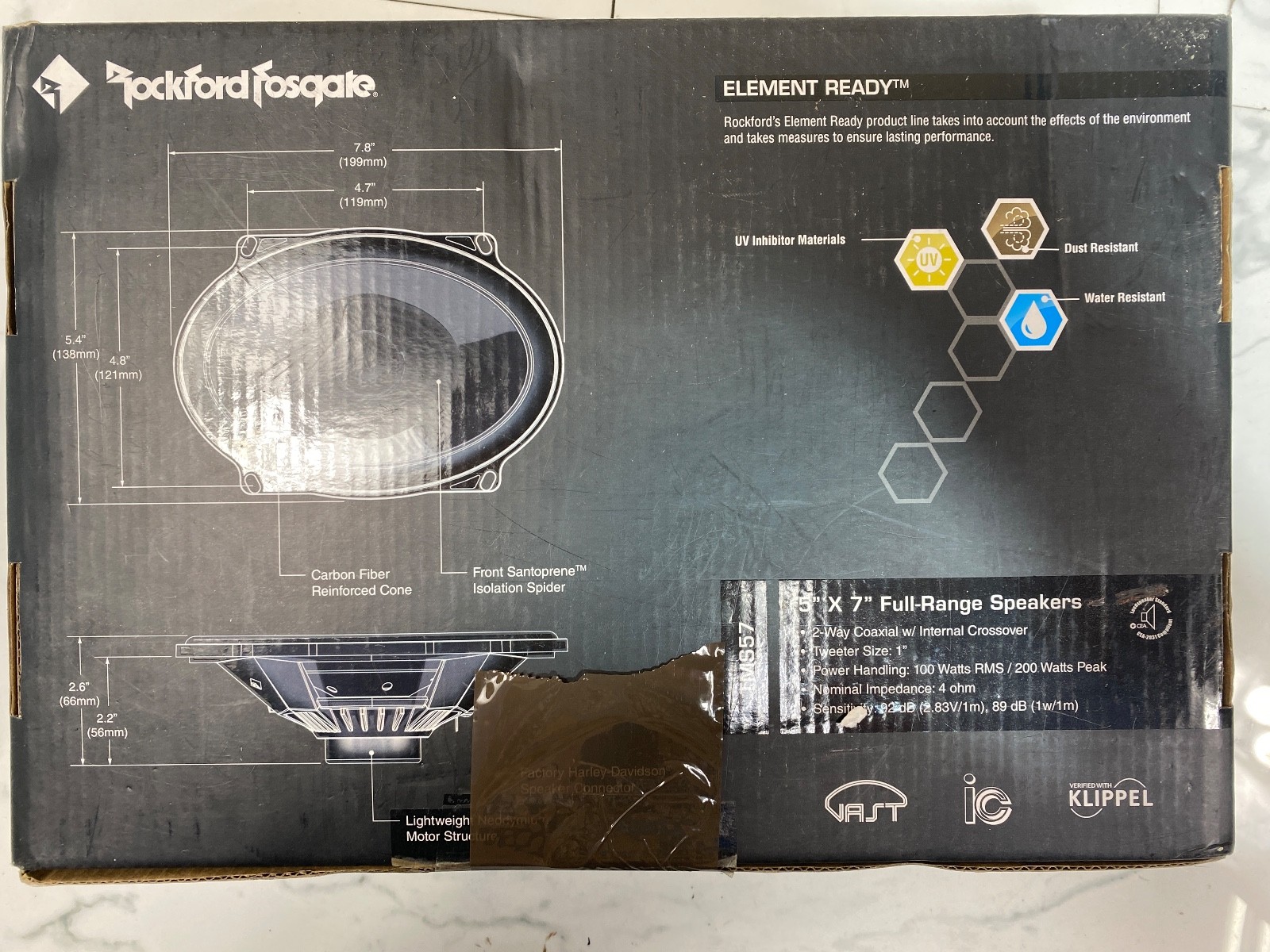 Rockford Fosgate 5x7” Harley Davidson CVO Touring Saddlebag Speakers Bagger