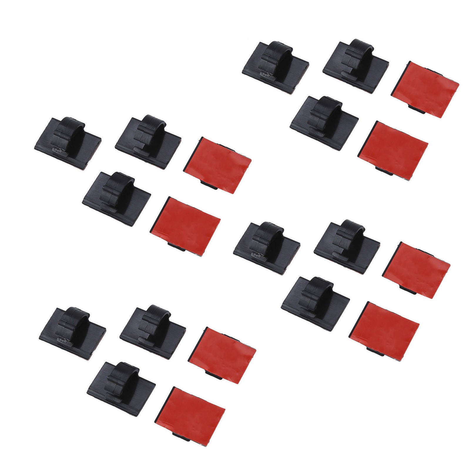 20Pcs Self-Adhesive Wire Tie Cable Clamp Clip Holder For Car Dash Camera Home