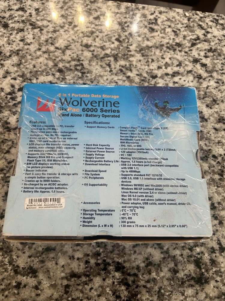 Wolverine SixPac 6000 Series Portable Data Storage