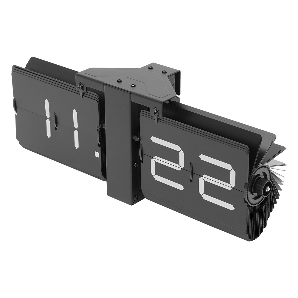 Electrical Digital Flip Clock Gray Flipping Out Wall and Tabletop Flip Clock
