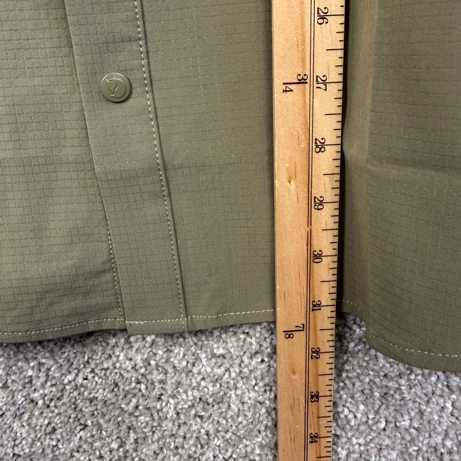 Fjallraven Abisko Trekking Shirt Short Sleeve Mens Large Light Olive 87939 NEW