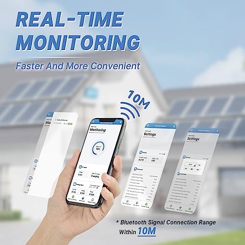 40 Amp MPPT 12V/24V DC Input Solar Charge Controller with Built-in Bluetooth