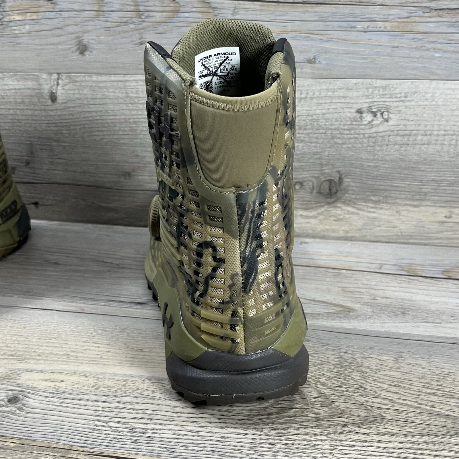 Under Armour Boots Men's 8.5 Cam Hanes CH1 Goretex Camo Hunting BOA Hiking