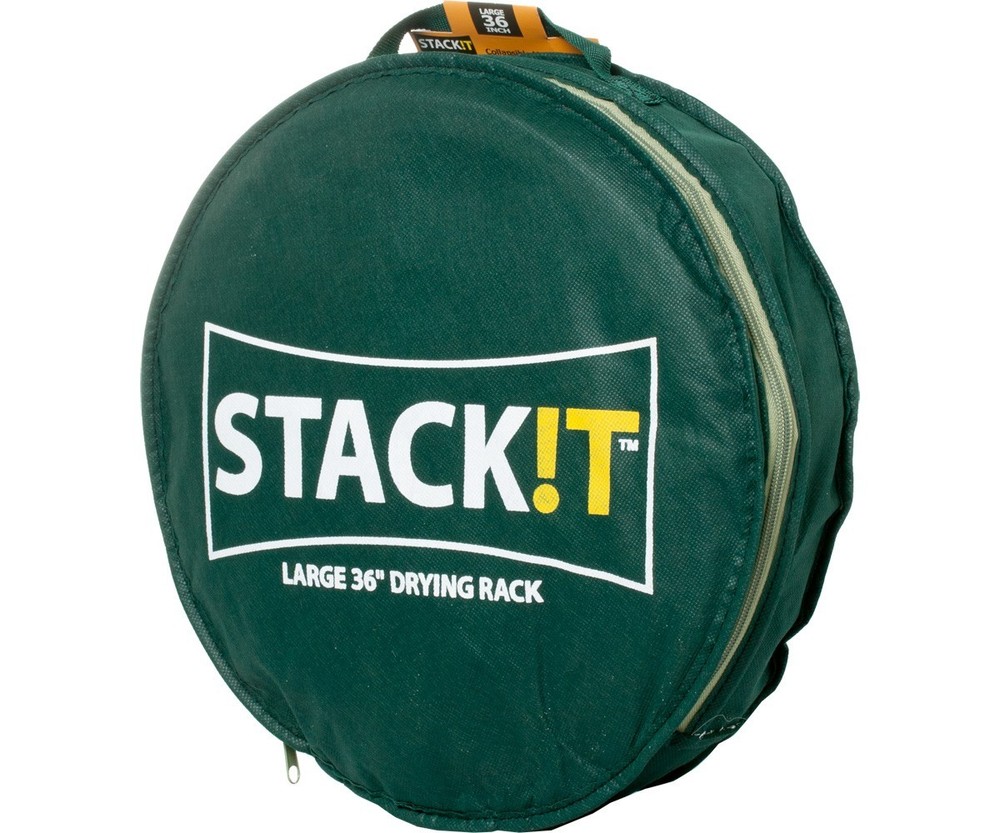 STACK!T 6-Tier 36" Collapsible Drying Rack w/ Clips & Center Strap