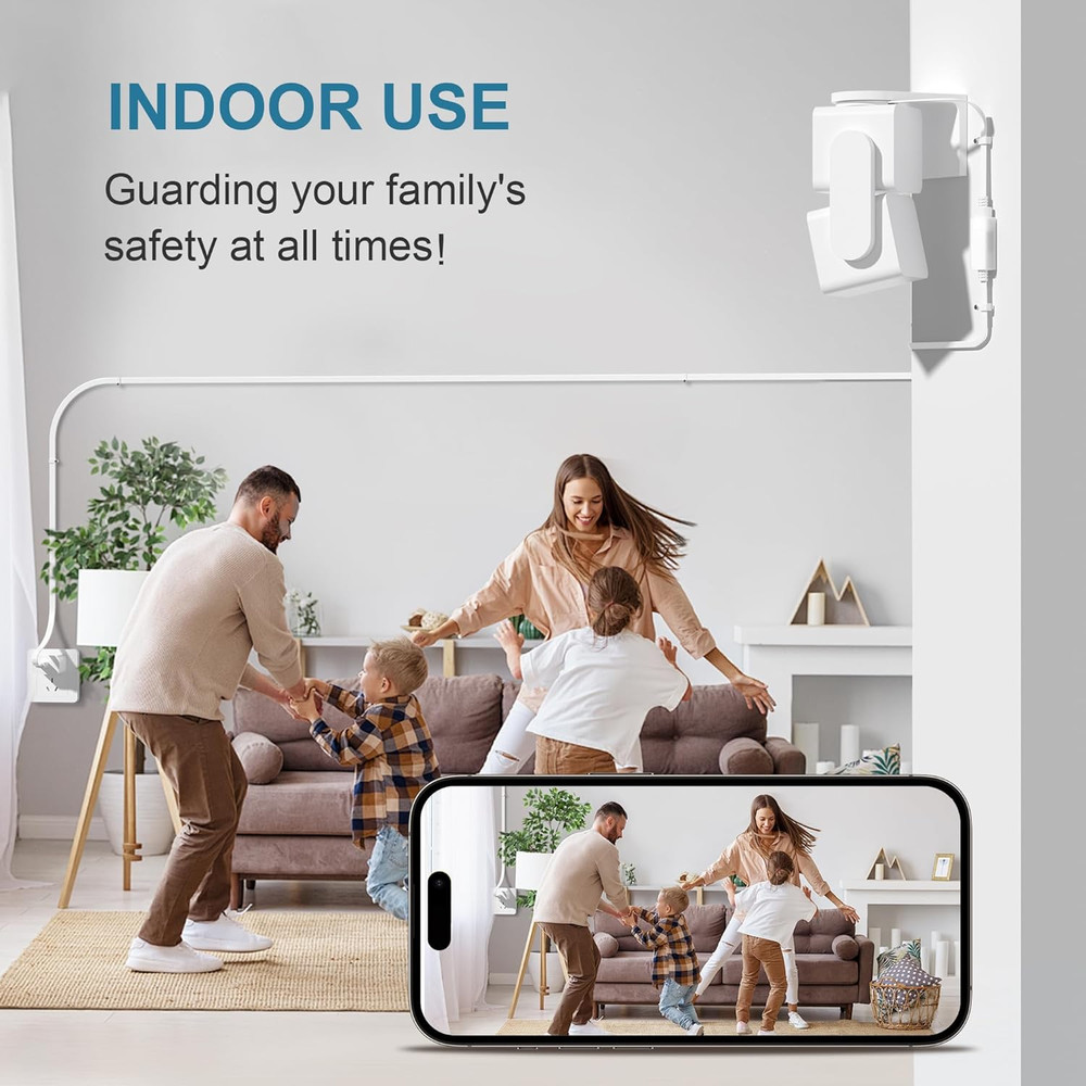 Itramax 30FT Ring Camera Extension Cord 2Pack,Usb Extension Cable White Compatib