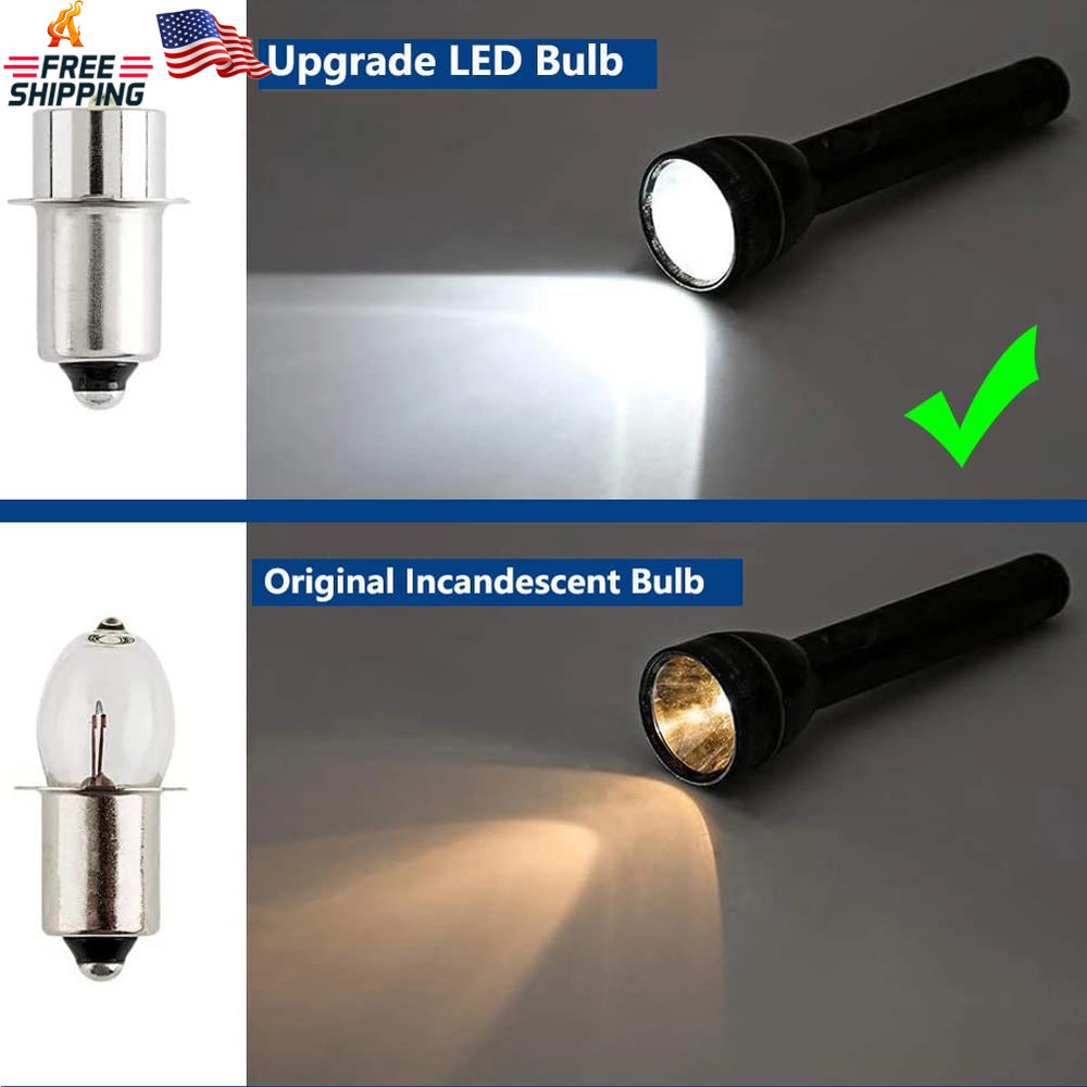 Ludopam Conversion Upgrade LED Bulb Replacement Compatible for Maglite Flashligh