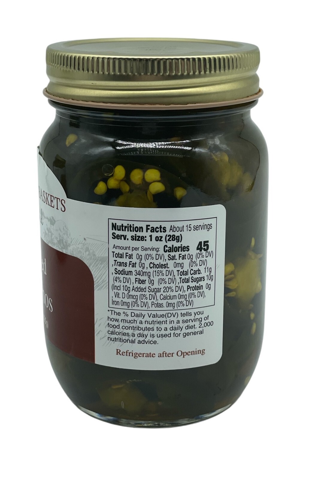 Amish Candied Jalapenos Non GMO Vegan All Natural - 15 oz - 2 Jars