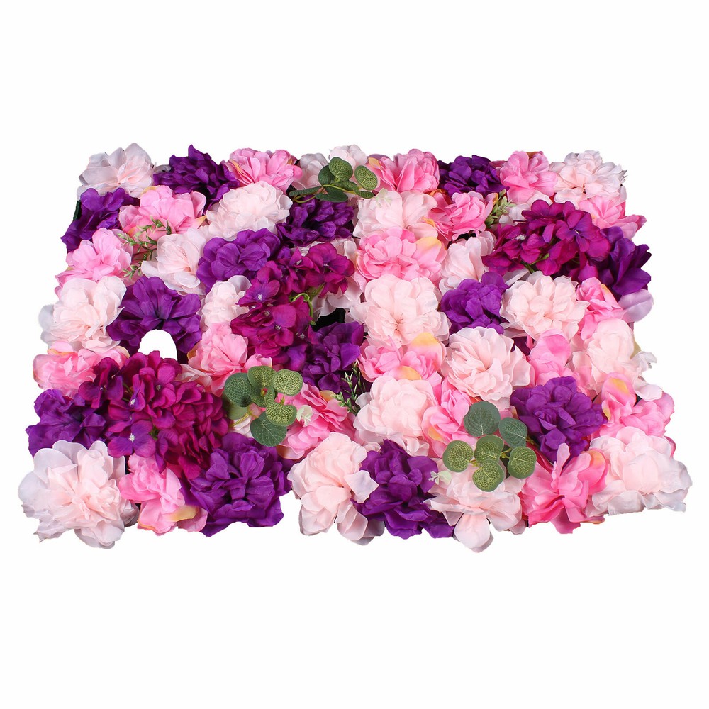 6 Pack Artificial Flower Wall Panels 3D Flowers Wall Panel Backdrop for Wedding