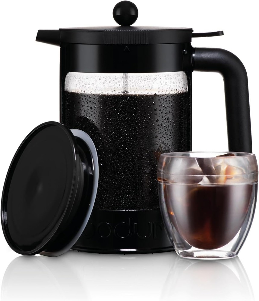Innovative 51oz Cold Brew Coffee Brewer with Silicone Lids & Locking System