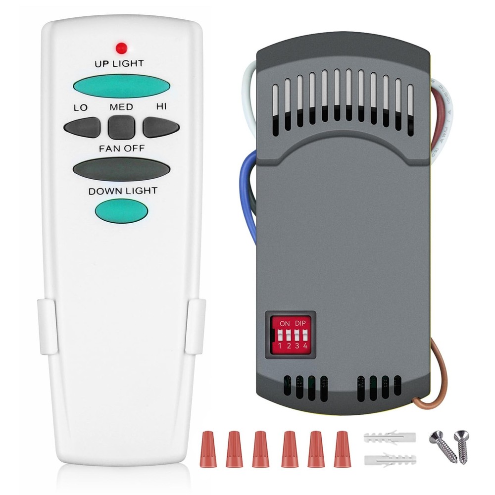 Ceiling Fan Remote Control Kit with Up Down Light, Replacement for Hampton Bay