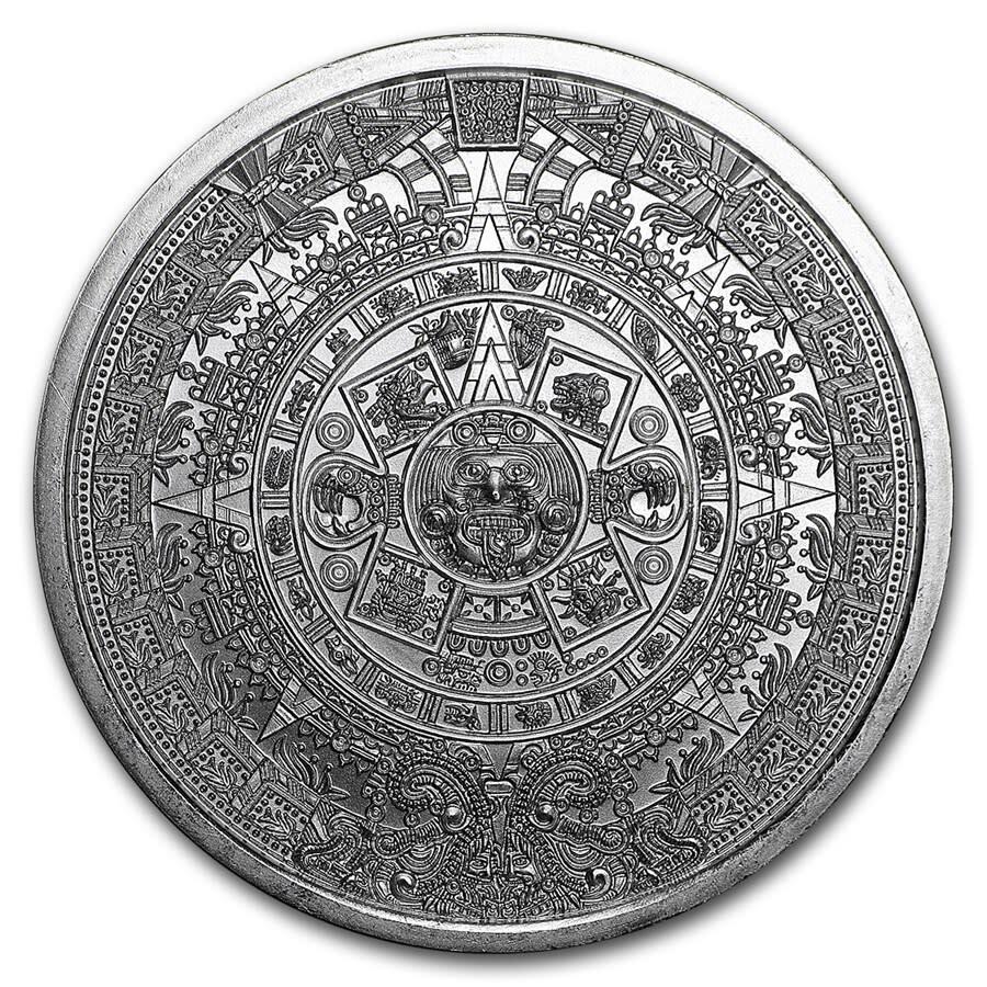 Silver 1 oz Aztec Calendar Round