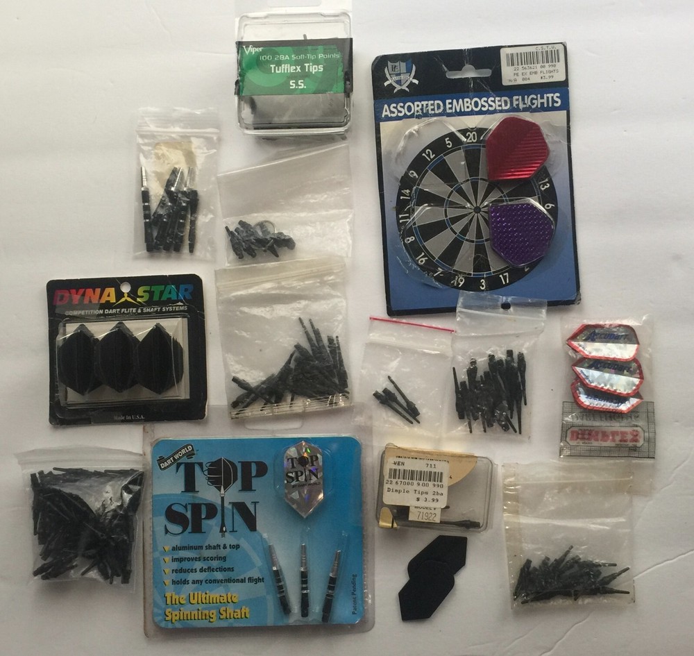Various Dart Tips and Flights Lot 14 Packages