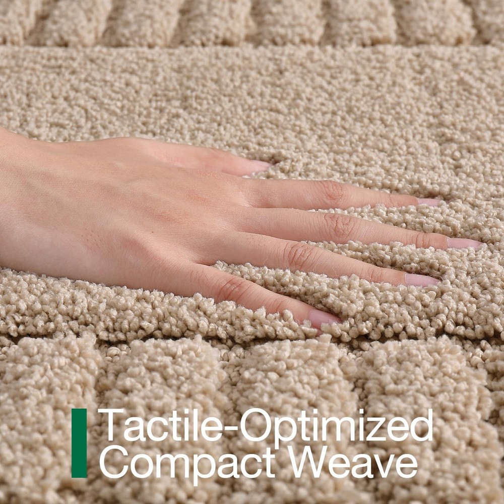 Bathroom Rugs Non Slip with Rubber Backing, Extra Soft Plush Microfiber Bath ...