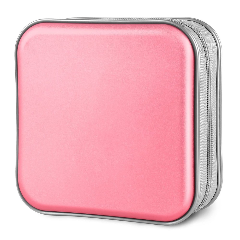 40 Capacity CD DVD Case Wallet Hard Plastic Disc Storage Binder Pink