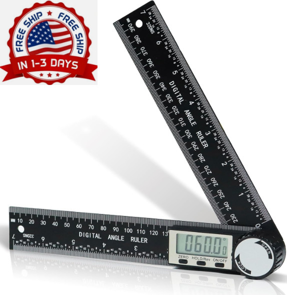 Third Generation Protractor Angle Finder, Digital Angle Ruler with 7Inch/200Mm,