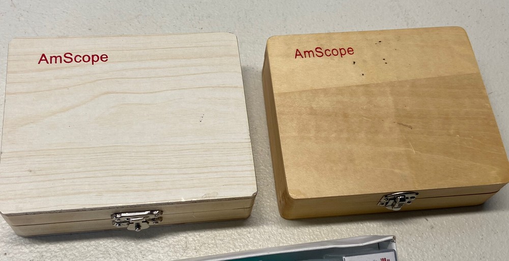 Amscope 49 PreparedMicroscope Slides In 2 Boxes