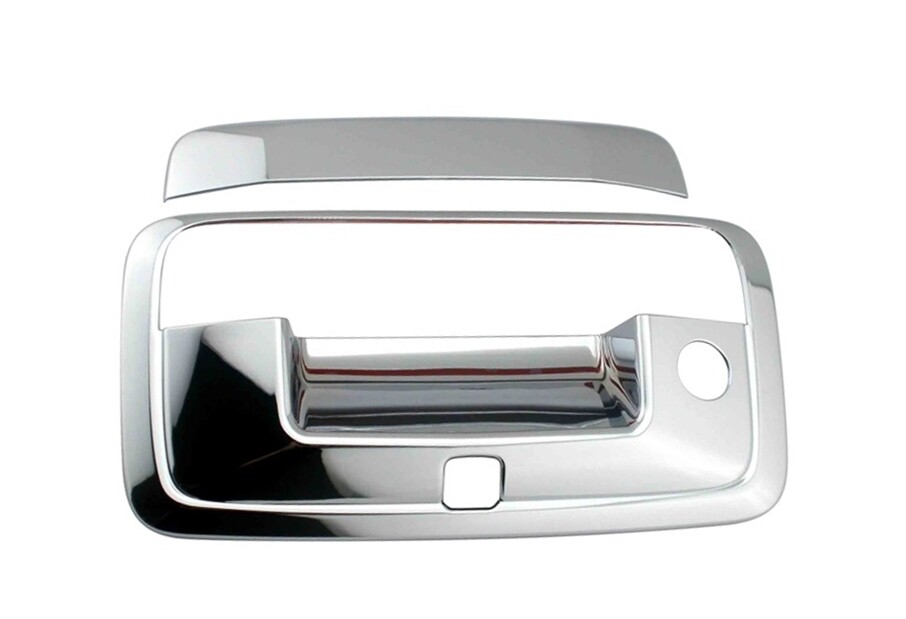For 2014-2018 Chevy Silverado Chrome Tailgate Handle Covers With Camera Hole