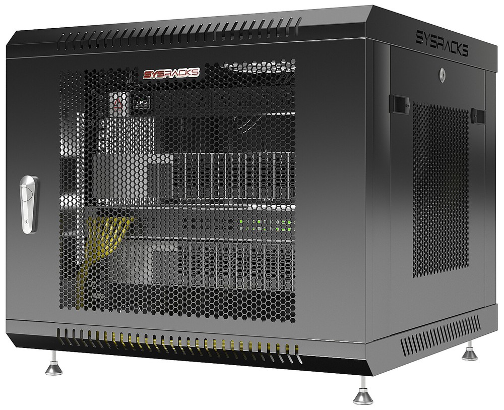 9U Wall Mount Server Rack Locking Network Cabinet Box Data Enclosure VENTED Door
