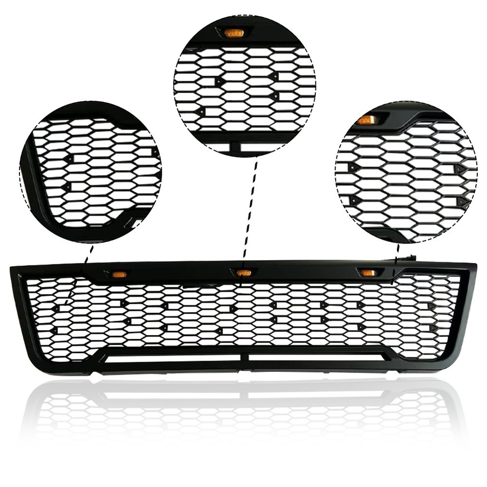 Front Grille for 2003-2007 Econoline E150 E250 E350 Grill with LED Light Bars