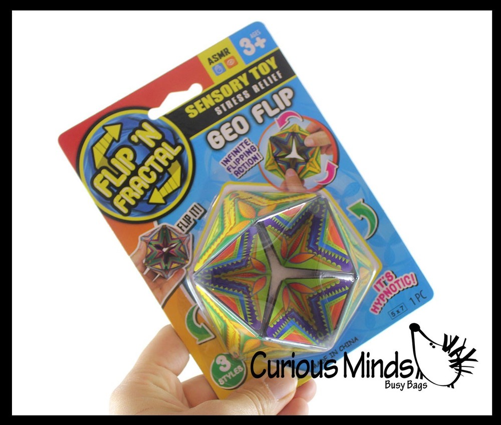 1 RANDOM Infinity Flip and Fold Optical Illusion Fidget - Magic Endless Folding