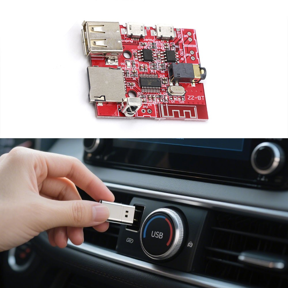 Car Bluetooth 4.1 MP3 WAV Decoding Board Speaker Amplifier Audio Receiver Module