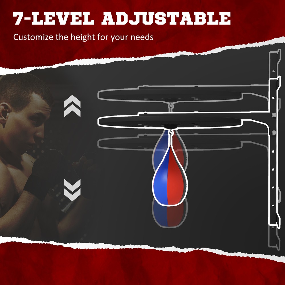 Soozier Wall Mounted Speed Bag Platform, Height Adjustable Punching Bag