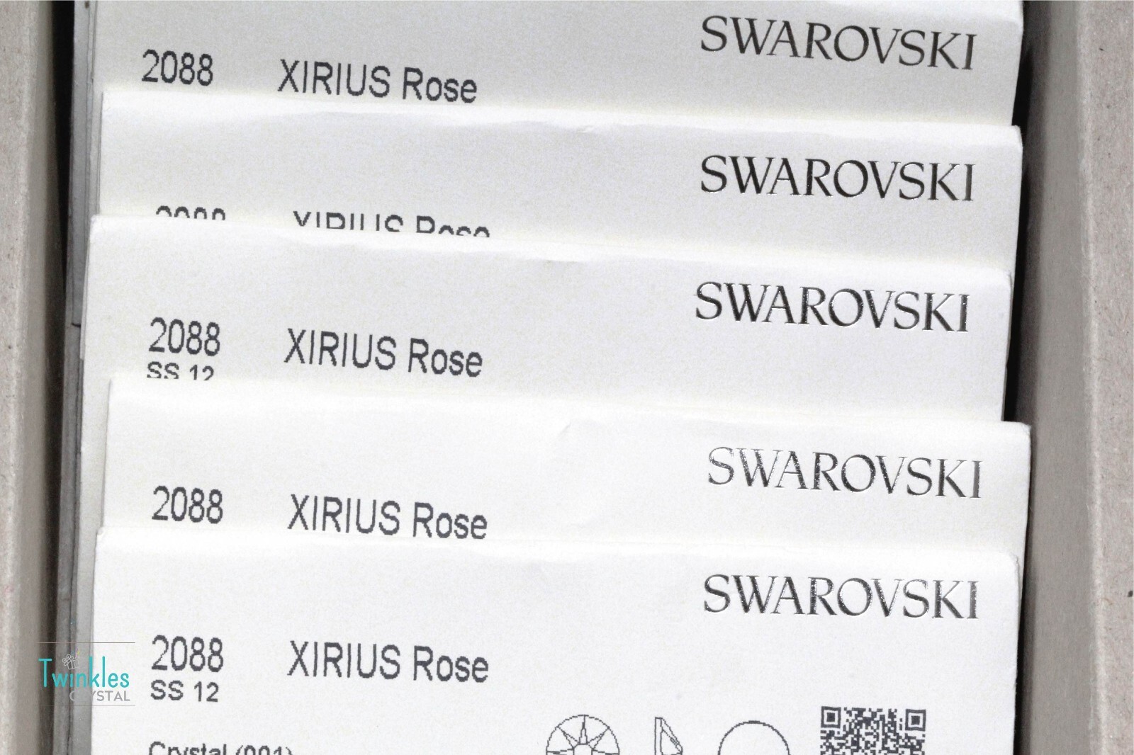 1.7-6.5mm (144pcs) 2058/2088 Swarovski FlatBack Crystal Foil Rhinestone Nails